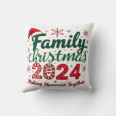 思い出を一緒に作る家族のクリスマスピロー クッション (裏面)