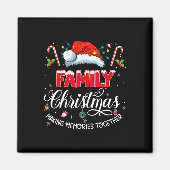 思い出を一緒に作る家族のクリスマス マグネット (正面)