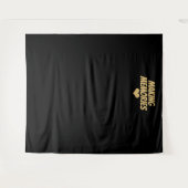 思い出を作る ゴールド ブラック ウェディング フォト バックドロップ タペストリー (正面(横))