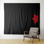思い出を作る 赤黒 ウェディングフォトバックドロップ タペストリー (インサイチュ(横))