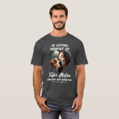 思い出を偲んで: オーダーメイド ハートの写真メモリアル Tシャツ (正面フル)