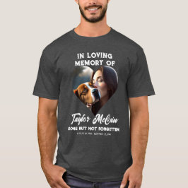 思い出を偲んで: オーダーメイド ハートの写真メモリアル Tシャツ