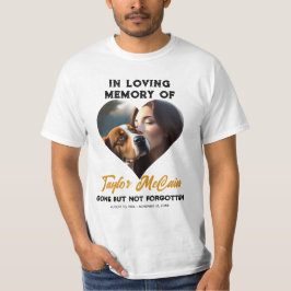 思い出を偲んで: オーダーメイド ハートの写真メモリアル Tシャツ
