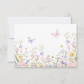 思い出を共有するカード 野の花の葬儀 出欠カード (裏面)