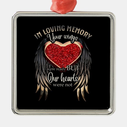 思い出を愛してあなたの翼は準備ができていた メタルオーナメント (正面)