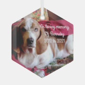 思い出を愛してペットを愛して ガラスオーナメント (正面)