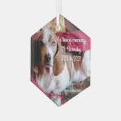 思い出を愛してペットを愛して ガラスオーナメント (正面左)