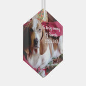 思い出を愛してペットを愛して ガラスオーナメント (正面右)