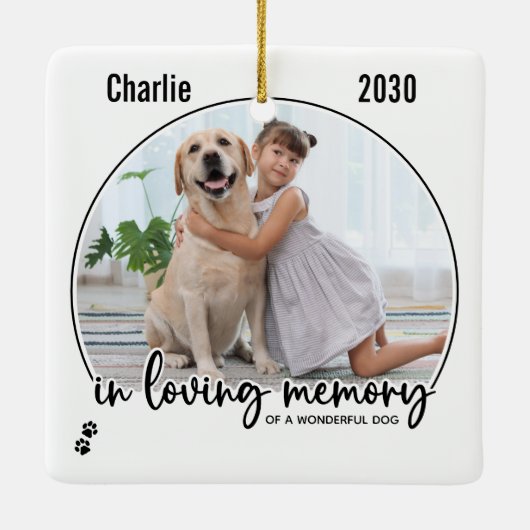 思い出を愛してペット記念碑 セラミックオーナメント (裏面)