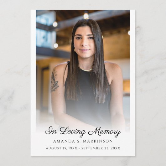 思い出を愛して写真のシンプル死亡告別式 プログラム (正面)