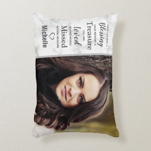 思い出を愛して家族の追悼記念碑 アクセントクッション (正面(垂直))