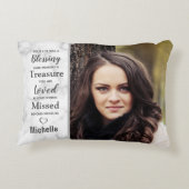 思い出を愛して家族の追悼記念碑 アクセントクッション (裏面)