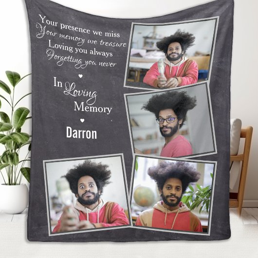 思い出を愛して家族の追悼記念碑 フリースブランケット