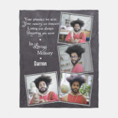 思い出を愛して家族の追悼記念碑 フリースブランケット (正面)