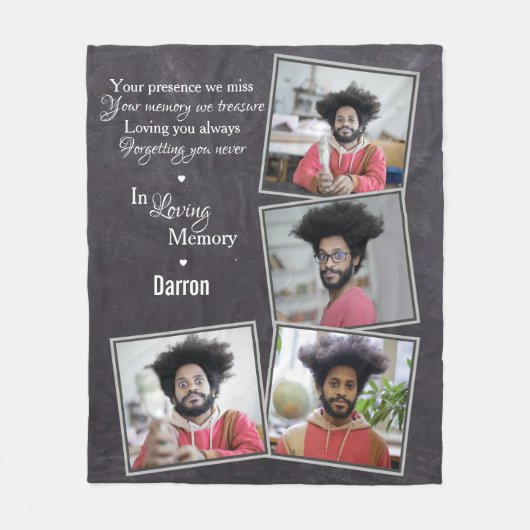 思い出を愛して家族の追悼記念碑 フリースブランケット (正面)