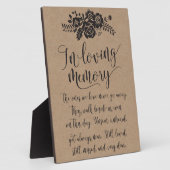 思い出を愛して思い出す結婚式のサイン フォトプラーク (側面)