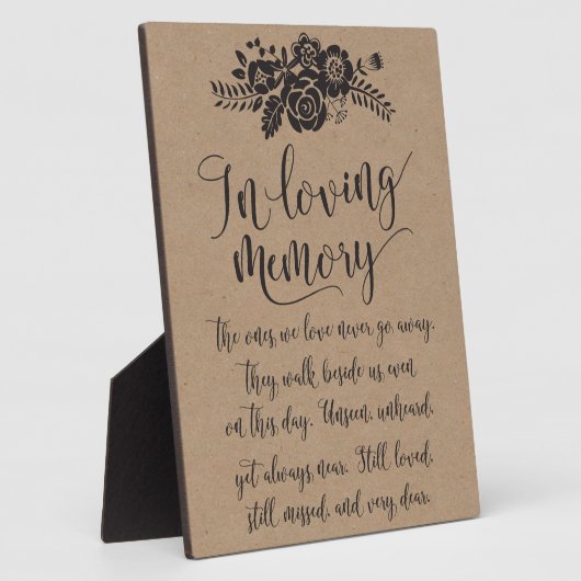 思い出を愛して思い出す結婚式のサイン フォトプラーク (側面)