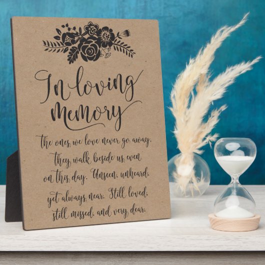 思い出を愛して思い出す結婚式のサイン フォトプラーク (側面)