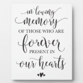 思い出を愛して思い出す結婚式のサイン フォトプラーク (正面)