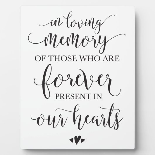 思い出を愛して思い出す結婚式のサイン フォトプラーク (正面)