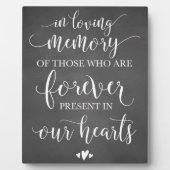 思い出を愛して思い出す結婚式のサイン フォトプラーク (正面)