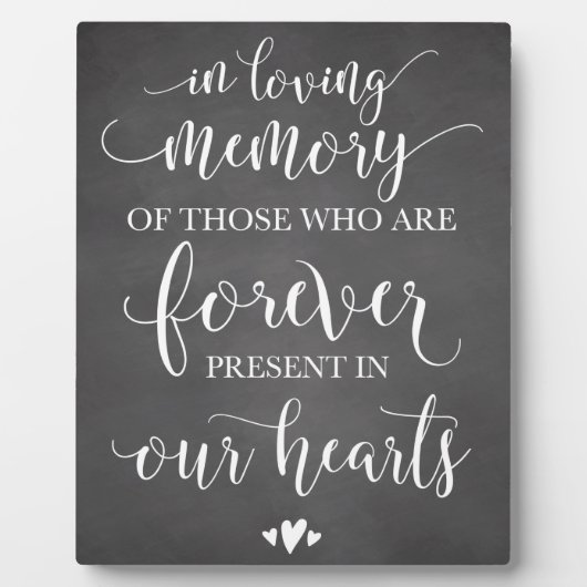 思い出を愛して思い出す結婚式のサイン フォトプラーク (正面)