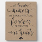 思い出を愛して思い出す結婚式のサイン フォトプラーク (正面)