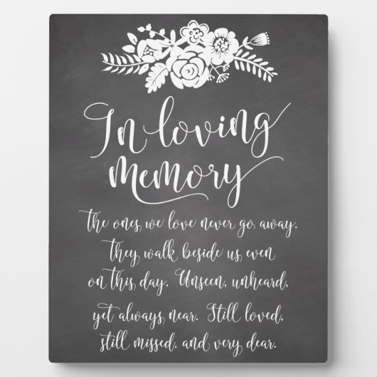 思い出を愛して思い出す結婚式のサイン フォトプラーク (正面)