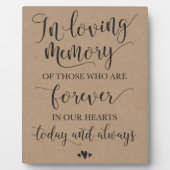 思い出を愛して思い出す結婚式のサイン フォトプラーク (正面)