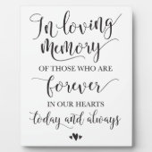 思い出を愛して思い出す結婚式のサイン フォトプラーク (正面)