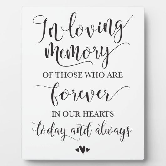 思い出を愛して思い出す結婚式のサイン フォトプラーク (正面)