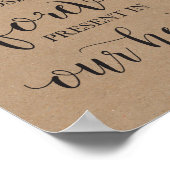 思い出を愛して思い出す結婚式のサイン ポスター (角)