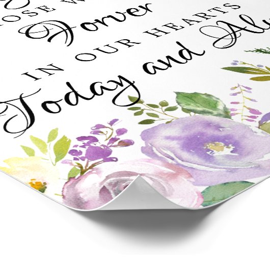 思い出を愛して思い出す結婚式のサイン ポスター (角)