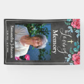 思い出を愛して葬儀を記憶に残して 横断幕 (横)