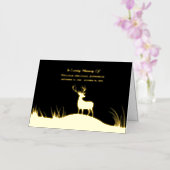 思い出を愛して追悼のメモリアル鹿 箔グリーティングカード (蘭)