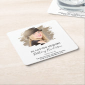 思い出を愛して |フォトメモリアル スクエアペーパーコースター (アングル)