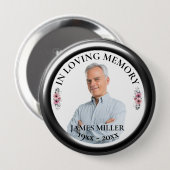 思い出を愛して。写真の個人用設定ボタン 缶バッジ (正面&裏面)