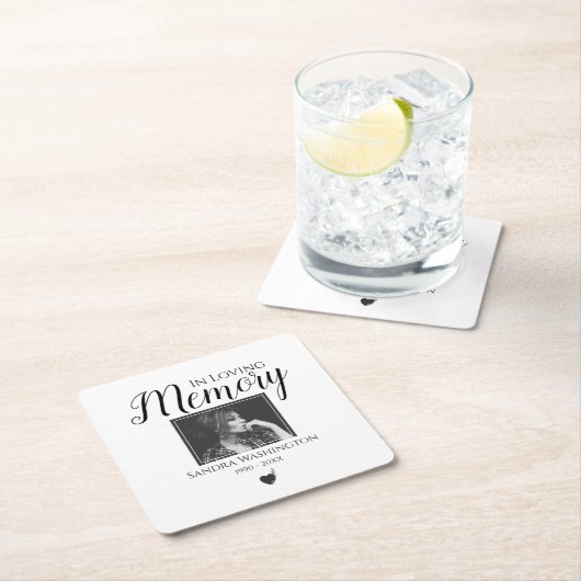 思い出を愛して |写真記念祭 スクエアペーパーコースター (インサイチュ)