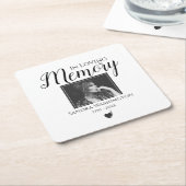 思い出を愛して |写真記念祭 スクエアペーパーコースター (アングル)