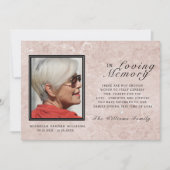 思い出を愛して |大理石ピンク記念写真カード サンキューカード (正面)