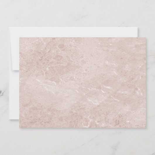 思い出を愛して |大理石ピンク記念写真カード サンキューカード (裏面)