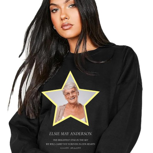 思い出を愛しシンプルて葬儀の写真の汗シャツ スウェットシャツ