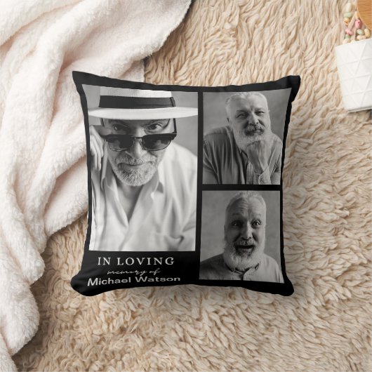 思い出を愛するおじいちゃん葬儀記念記念の記念 クッション (ブランケット)