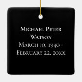 思い出を愛するおじいちゃん葬儀記念記念の記念 セラミックオーナメント (裏面)