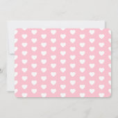 思い出を愛するかわいいピンクの子ども達|過去記事 招待状 (裏面)