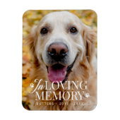 思い出を愛するペットのモダン記念エレガント写真 マグネット (縦)