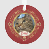 思い出を愛するペットの記念物 オーナメント (裏面)