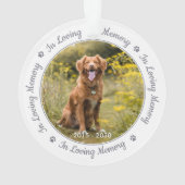 思い出を愛するペットの記念碑 オーナメント (裏面)