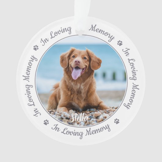 思い出を愛するペットの記念碑 オーナメント (正面)
