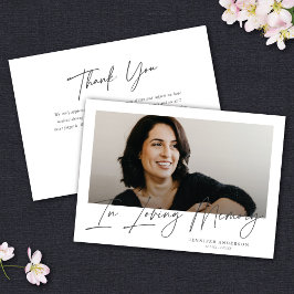 思い出を愛するミニマルなメモリアルフォトカード 招待状